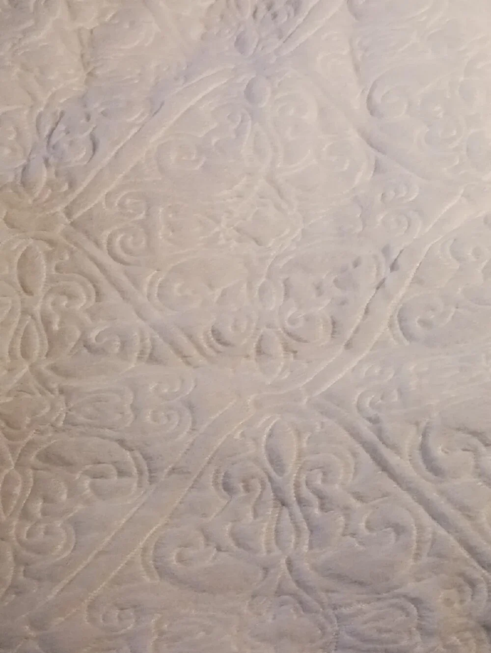 Indigo Loft White Faux Fur Queen 3 Pce. Lux Comforter Set Elegant Design Pattern